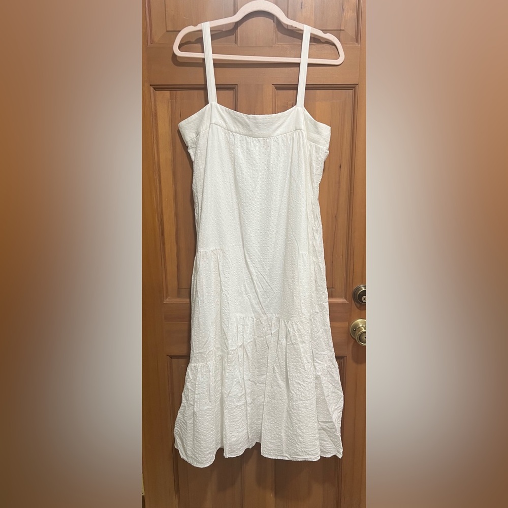 Jenni Kayne | Seersucker Summer Dress | Ivory | L - Picture 3 of 7